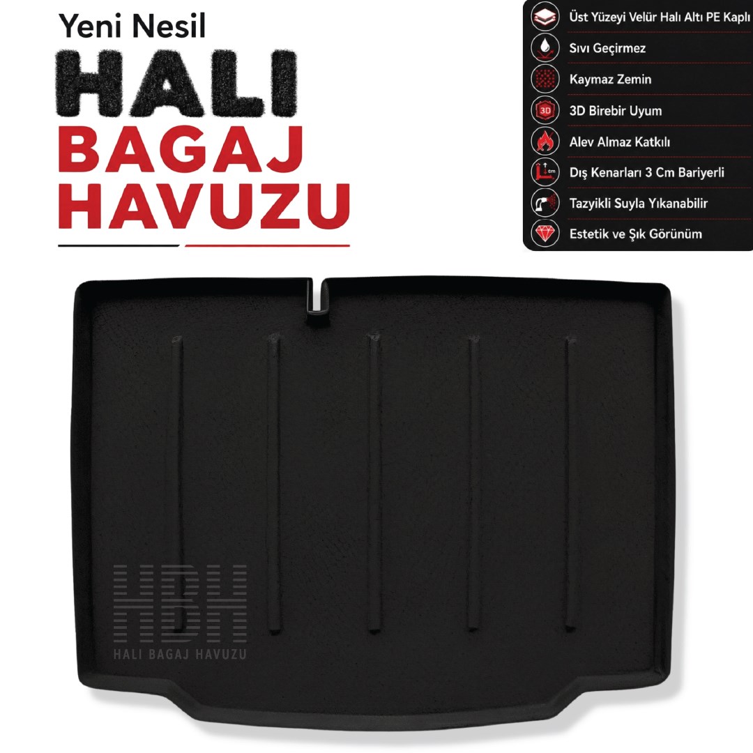 Renault Clio V HB Halı Bagaj Havuzu (2020-2025 Arası)
