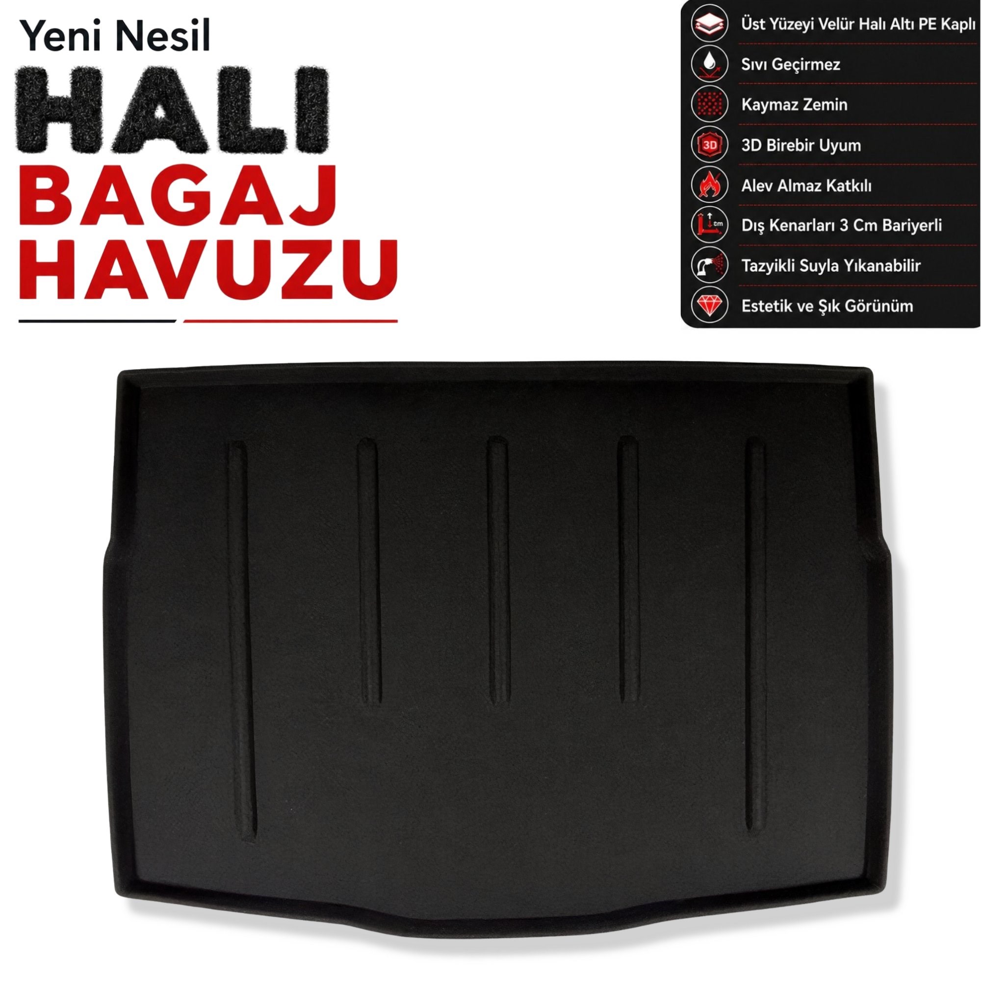 Kia Ceed Üst Raf Halı Bagaj Havuzu (2012 - 2019 Arası)