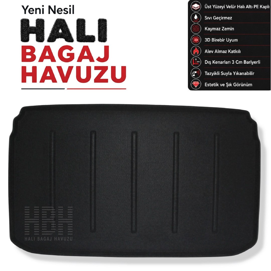 Mini Cooper 5 Kapı Halı Bagaj Havuzu (2018 - 2023 Arası)