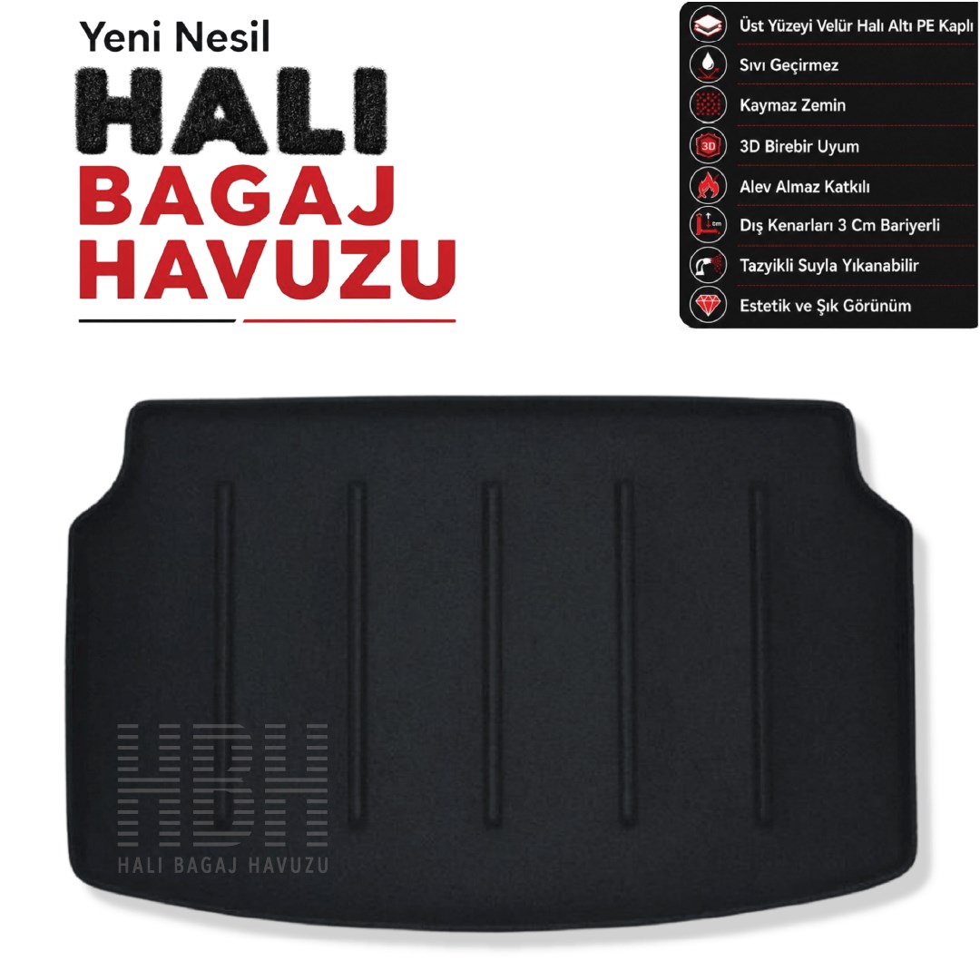 Toyota Yaris (Üst Raf) Halı Bagaj Havuzu (2020 Sonrası)