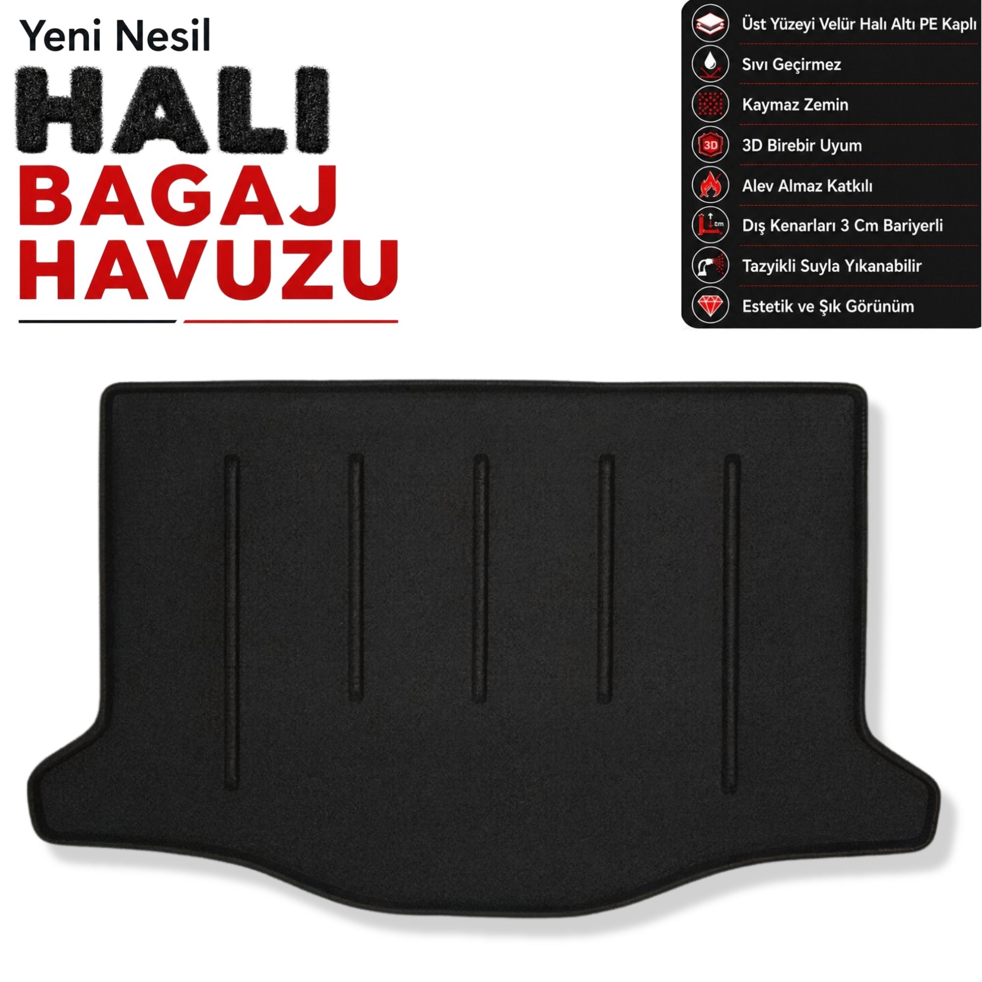 Honda Jazz Halı Bagaj Havuzu (2014-2018 Arası)