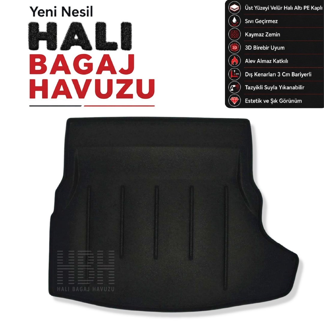 Mercedes C Serisi Sedan Halı Bagaj Havuzu (W-205 - 2014-2021 Arası)