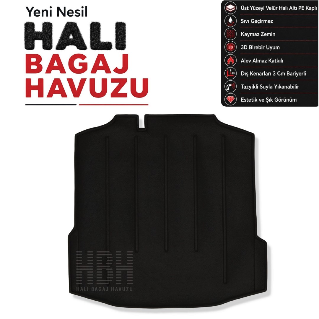 Skoda Rapid Halı Bagaj Havuzu (2013 ve 2019 Arası)