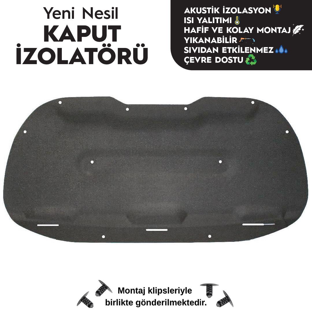 Peugeot 301 Kaput Altı İzolatörü (2012-2016 Arası)