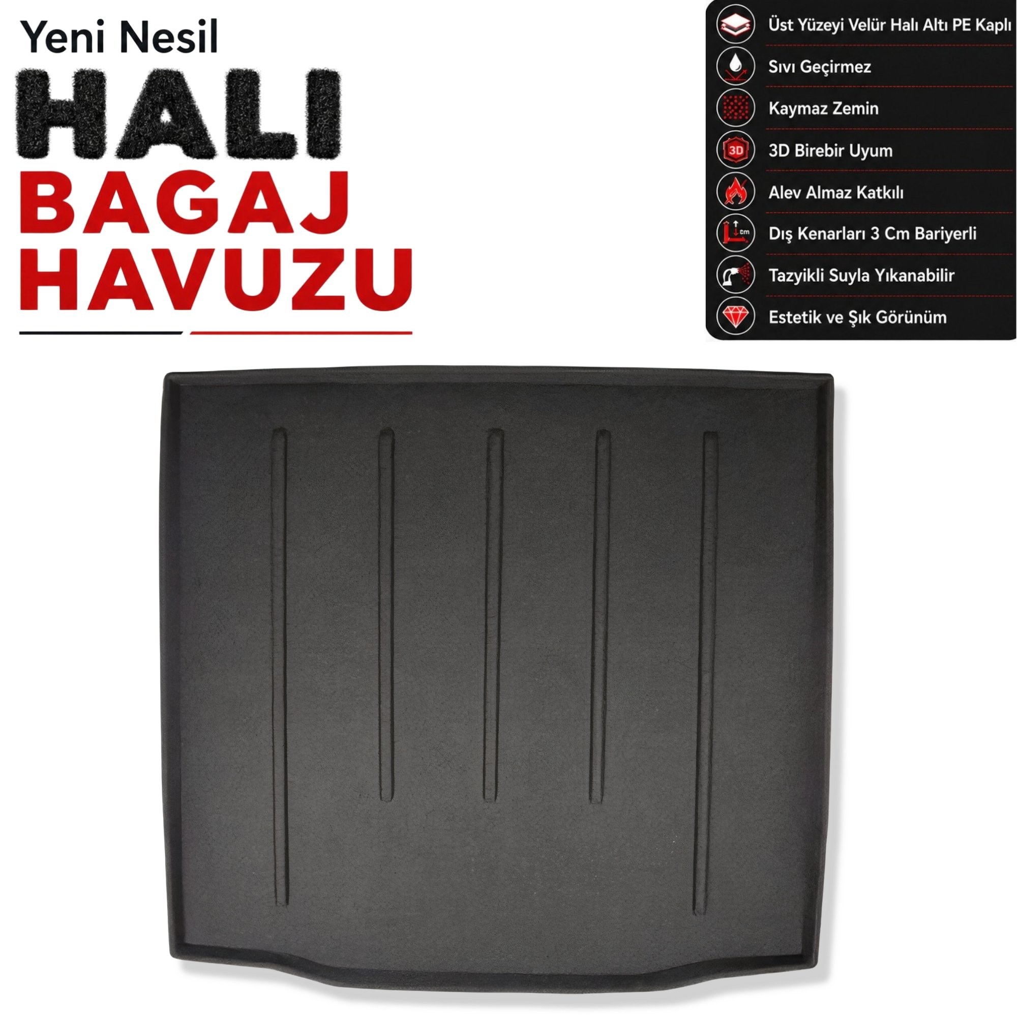 Chevrolet Cruze Sedan Halı Bagaj Havuzu (2008-2023 Arası)