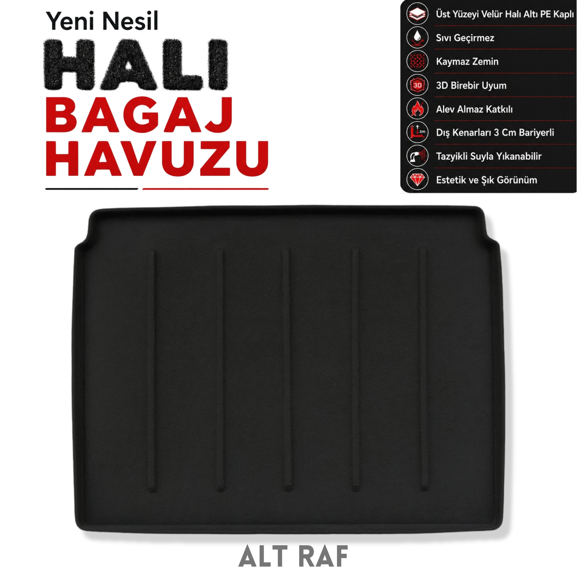 Peugeot 2008 Alt Raf Halı Bagaj Havuzu (2020 Sonrası)