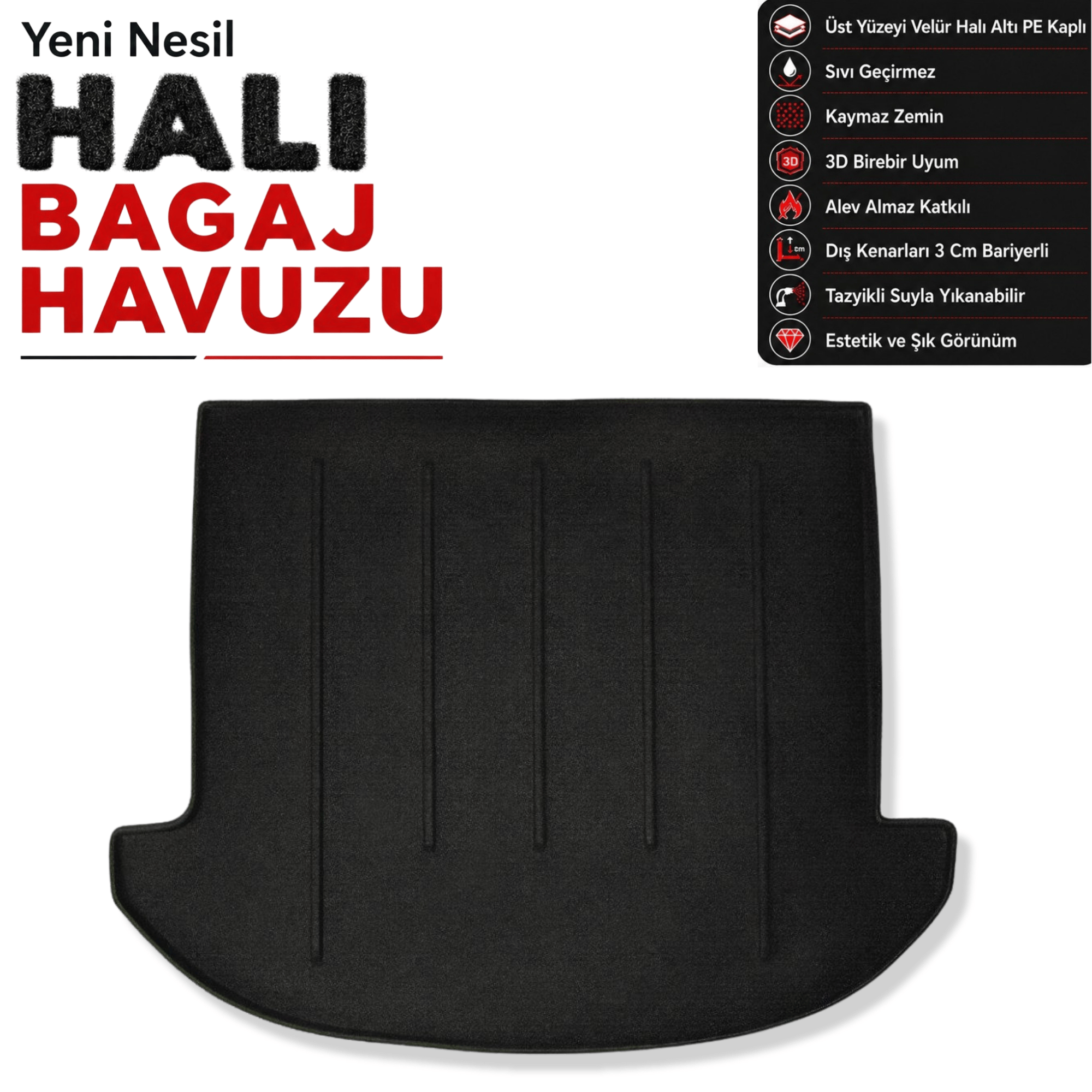 Hyundai Santa Fe Halı Bagaj Havuzu (2013-2021 Arası)