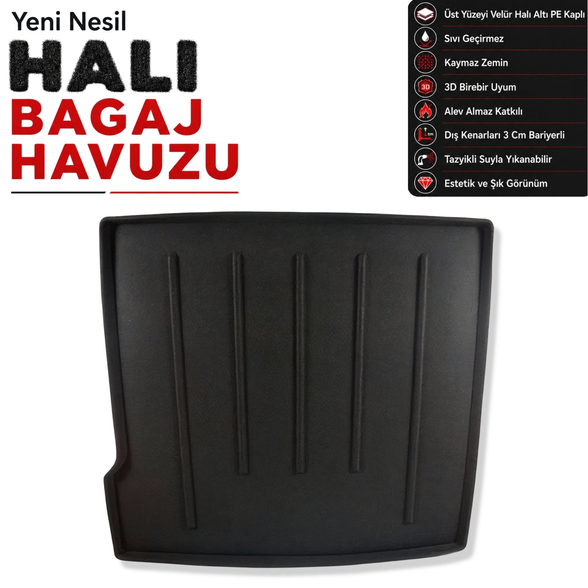 Dacia Duster 4x2 Halı Bagaj Havuzu (2014 - 2017 Arası)