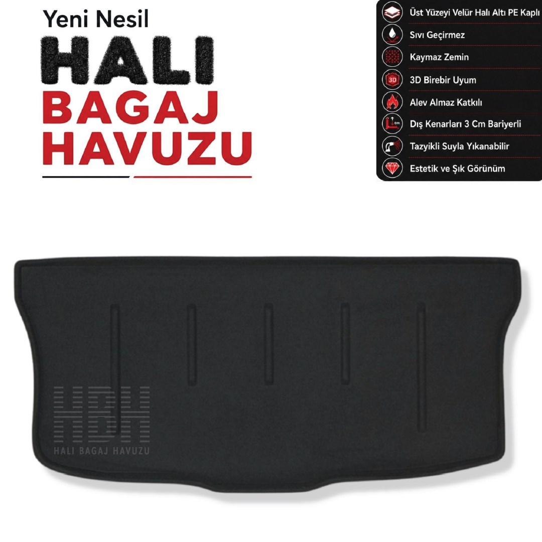 Peugeot 107 Halı Bagaj Havuzu (2005-2014 Arası)