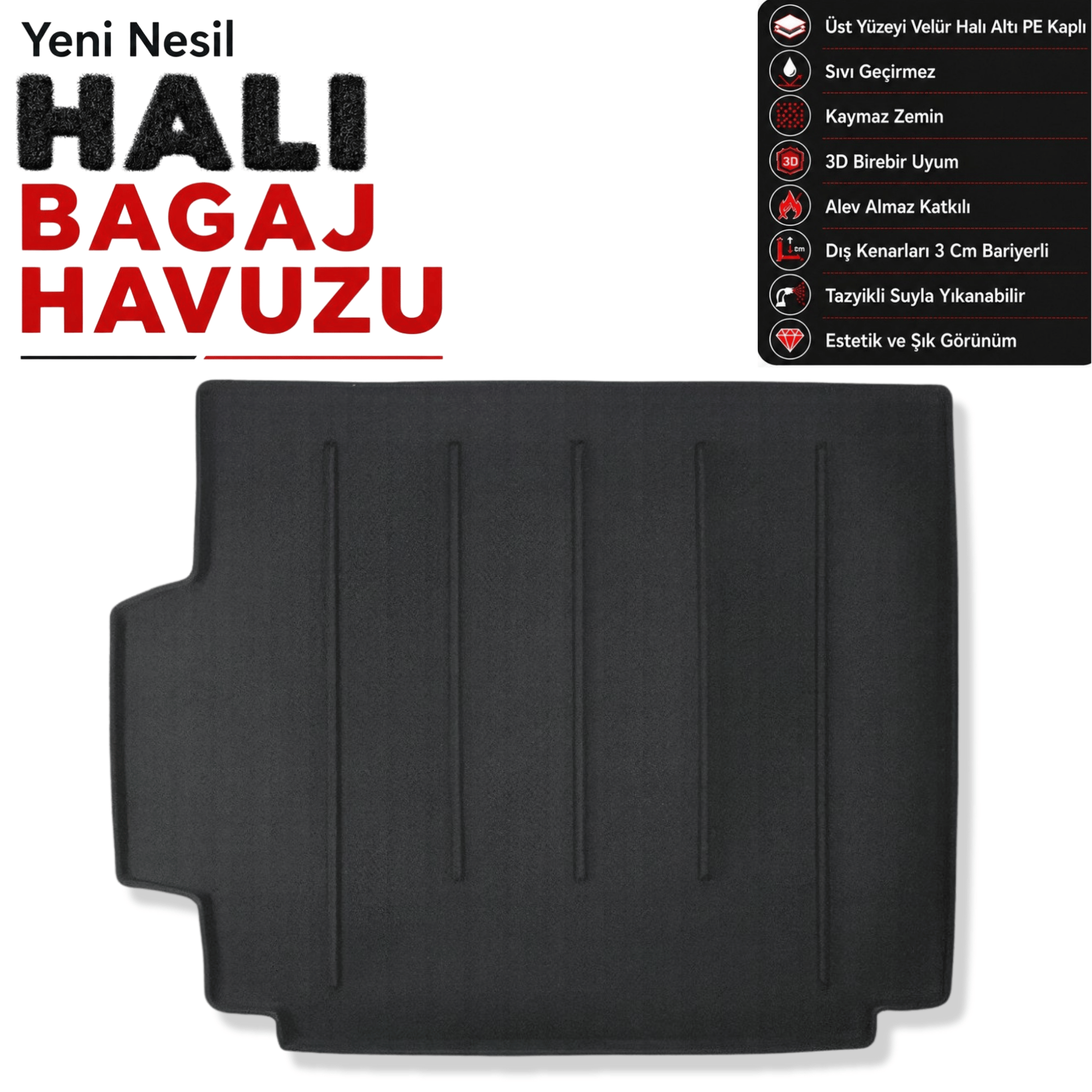 Land Rover Discovery 5 Halı Bagaj Havuzu (2016 Sonrası)