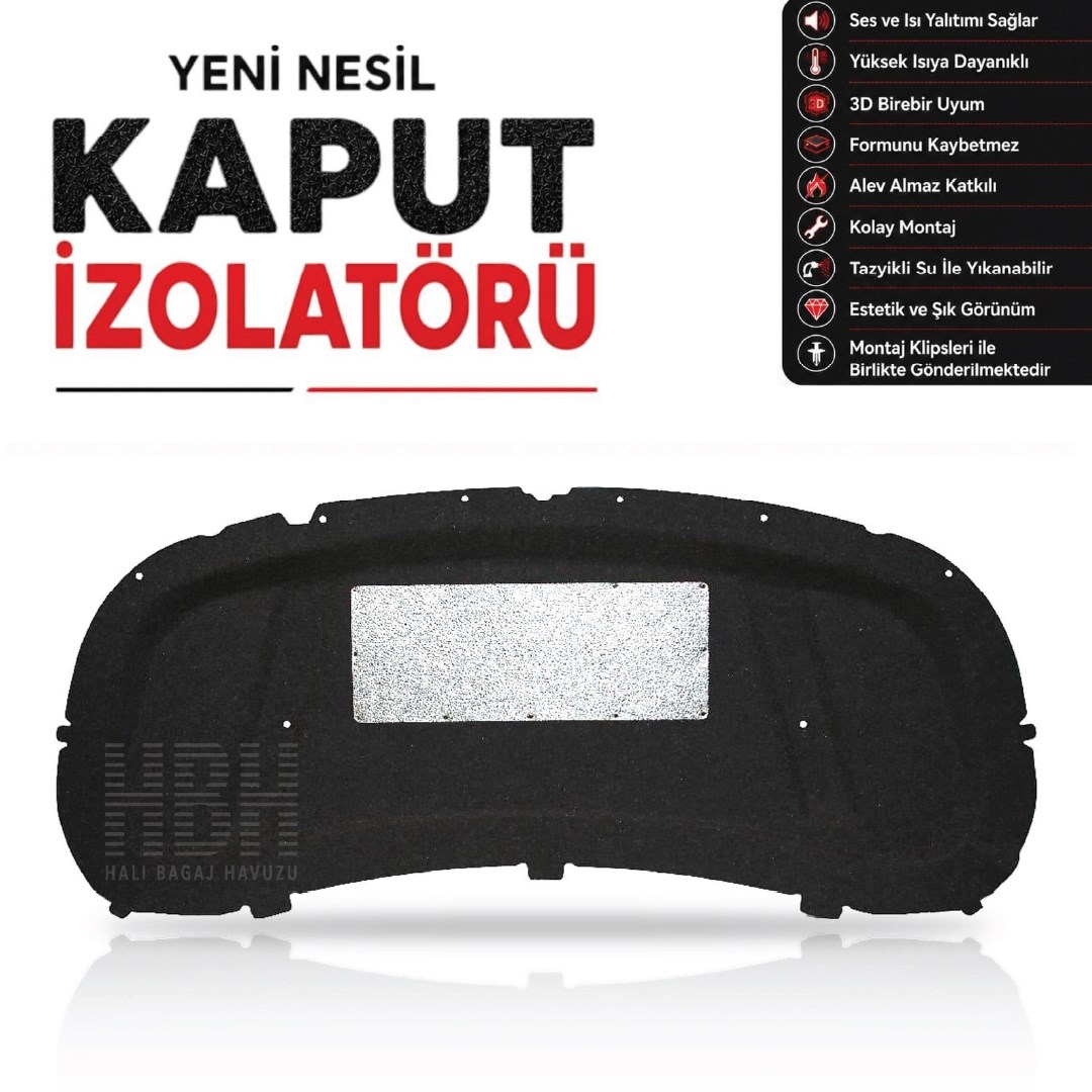 Opel Astra K HB Kaput Altı İzolatörü (2015-2022 Arası)