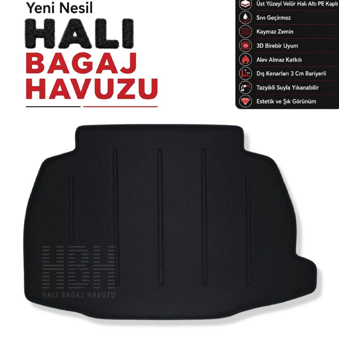 Toyota CH-R 2023 Sonrasi Hali Bagaj Havuzu (Ses Sistemli Modellere Uyumlu)