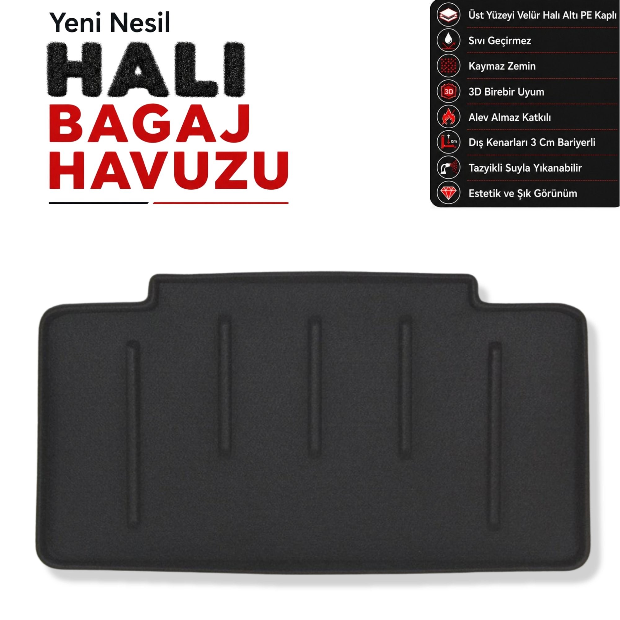 Mini Cooper 3 kapı Halı Bagaj Havuzu (2014 Sonrası)