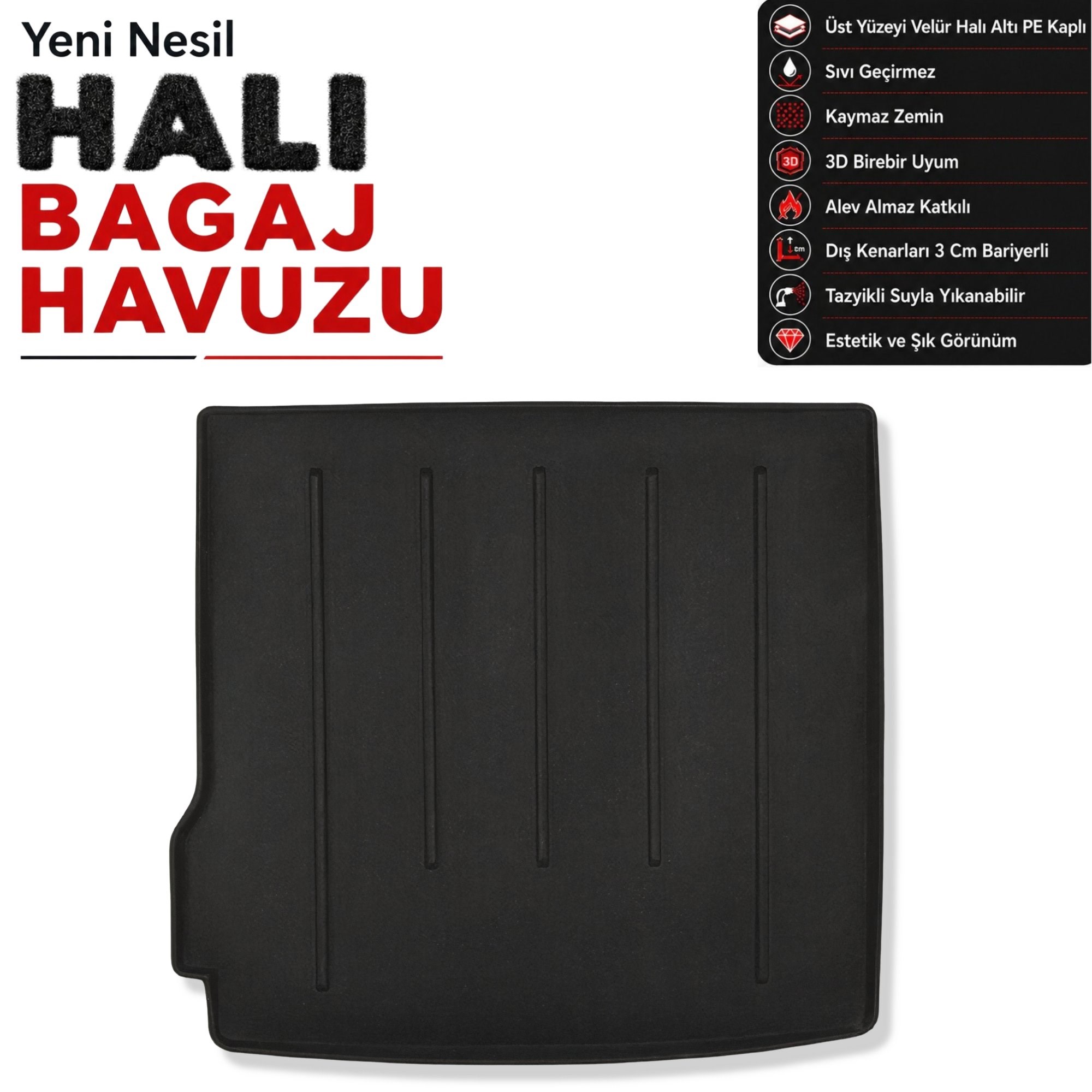 Dacia Duster 4x2 Halı Bagaj Havuzu (2017 Sonrası)
