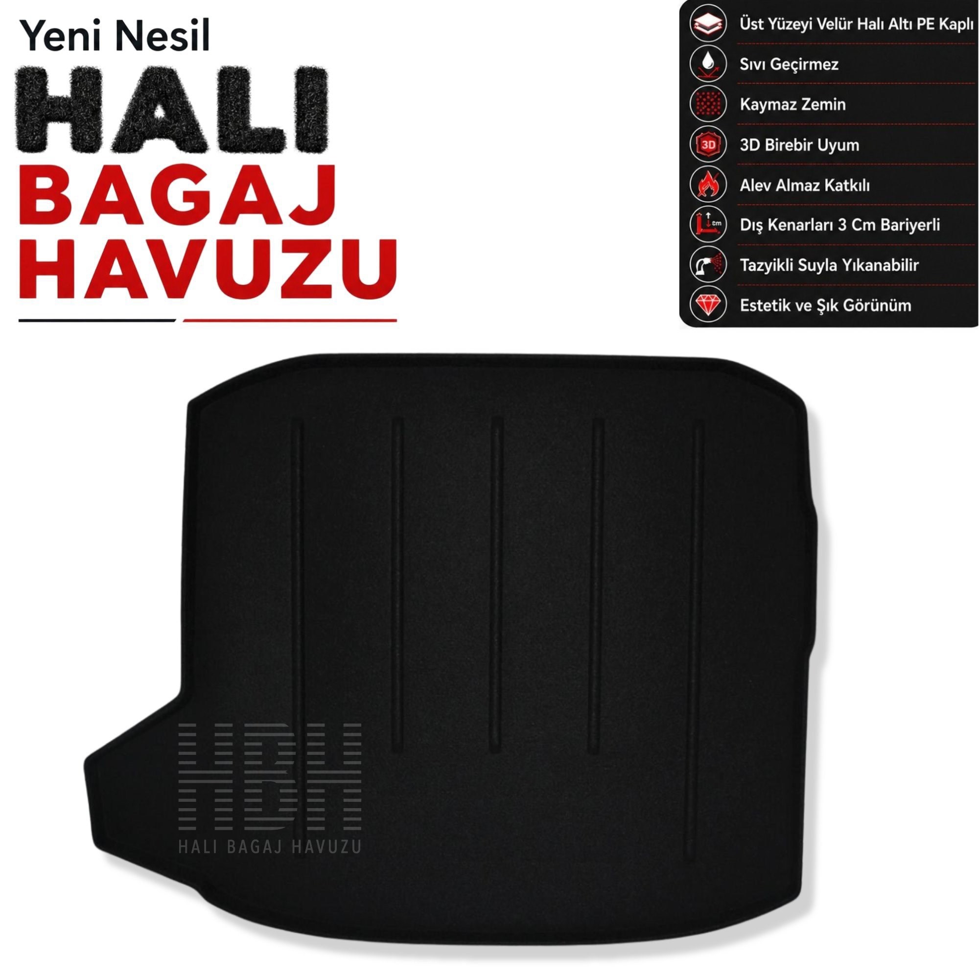 Audi A3 Sedan Halı Bagaj Havuzu (2013 - 2021 Arası)