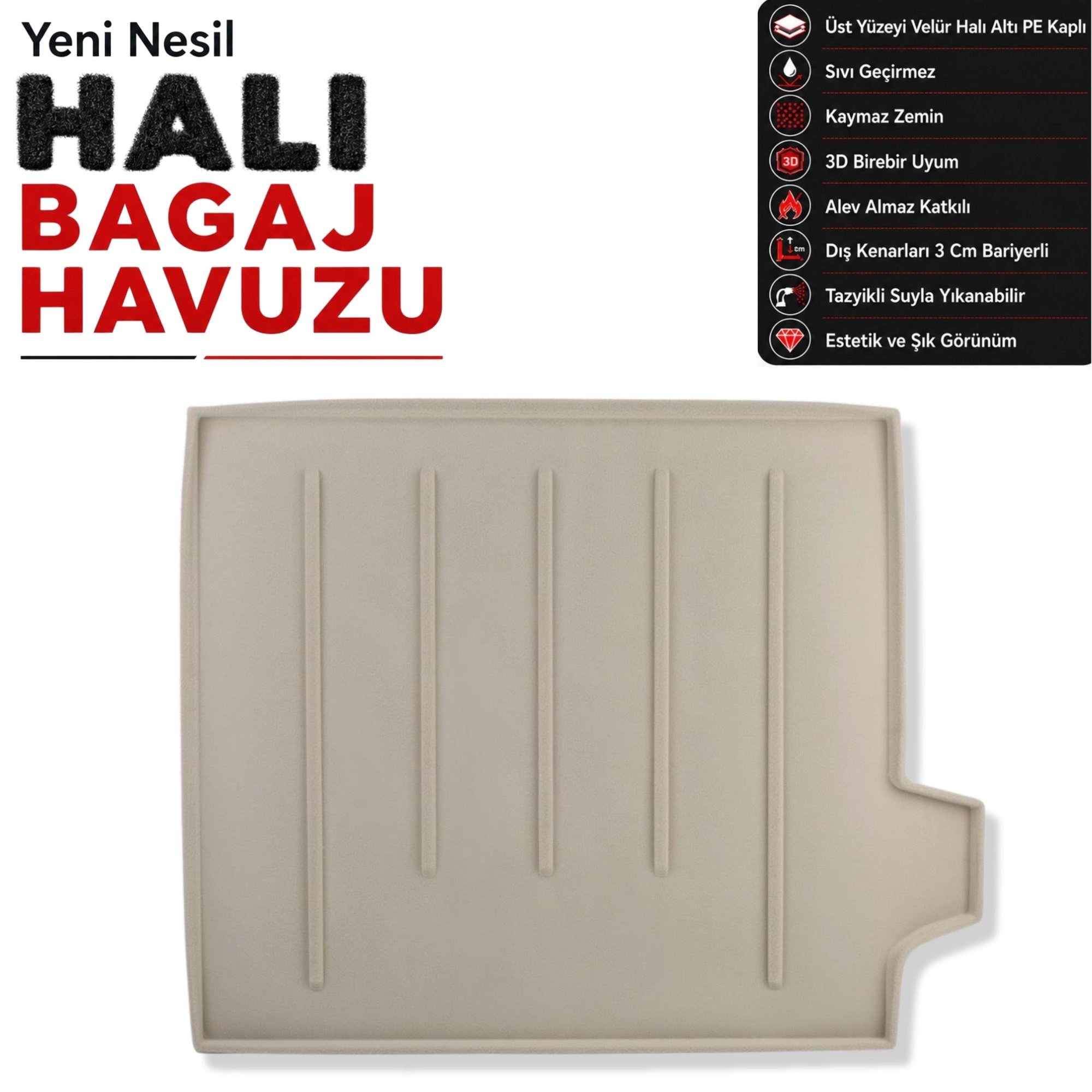 Land Rover Range Rover Sport Halı Bagaj Havuzu 2013-2018 Arası Uyumlu
