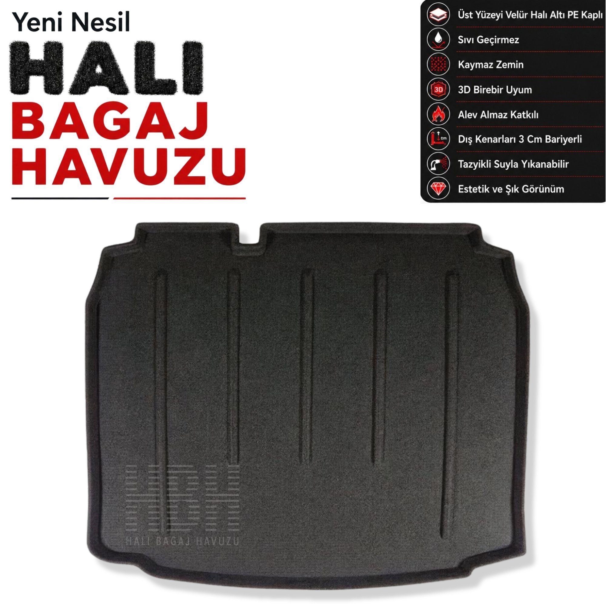 Audi A3 Sportback Halı Bagaj Havuzu (2006 - 2012 Arası)