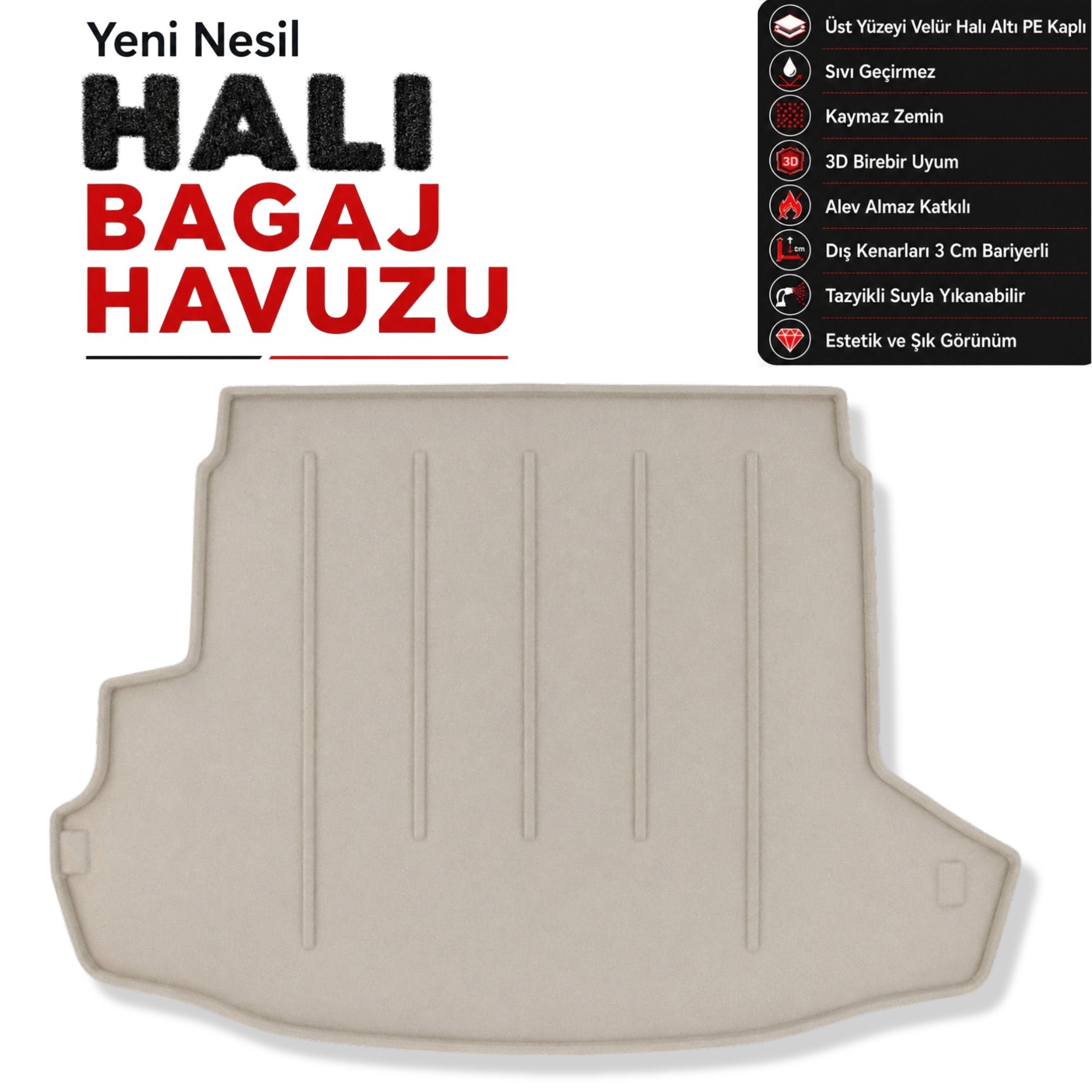 Nissan X-Trail T31 Halı Bagaj Havuzu (2007-2012 Arası)