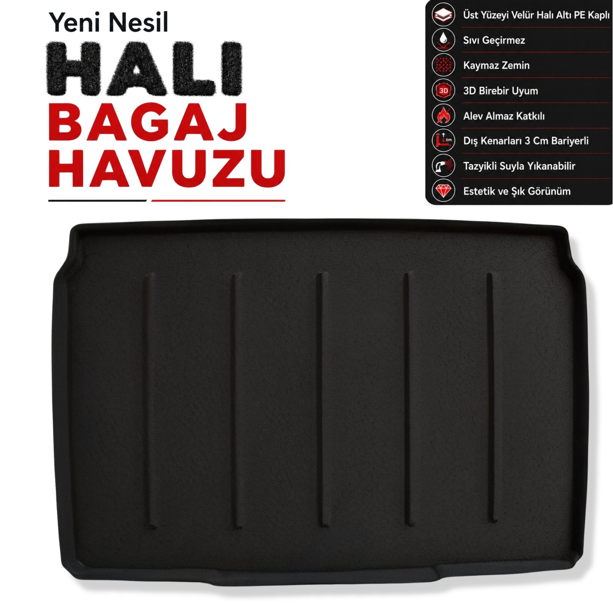 Opel Corsa Elektirikli Halı Bagaj Havuzu (2022 ve Sonrası)