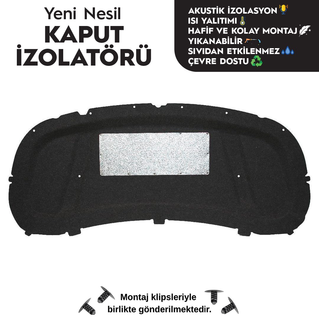 Opel Astra K HB Kaput Altı İzolatörü (2015-2022 Arası)