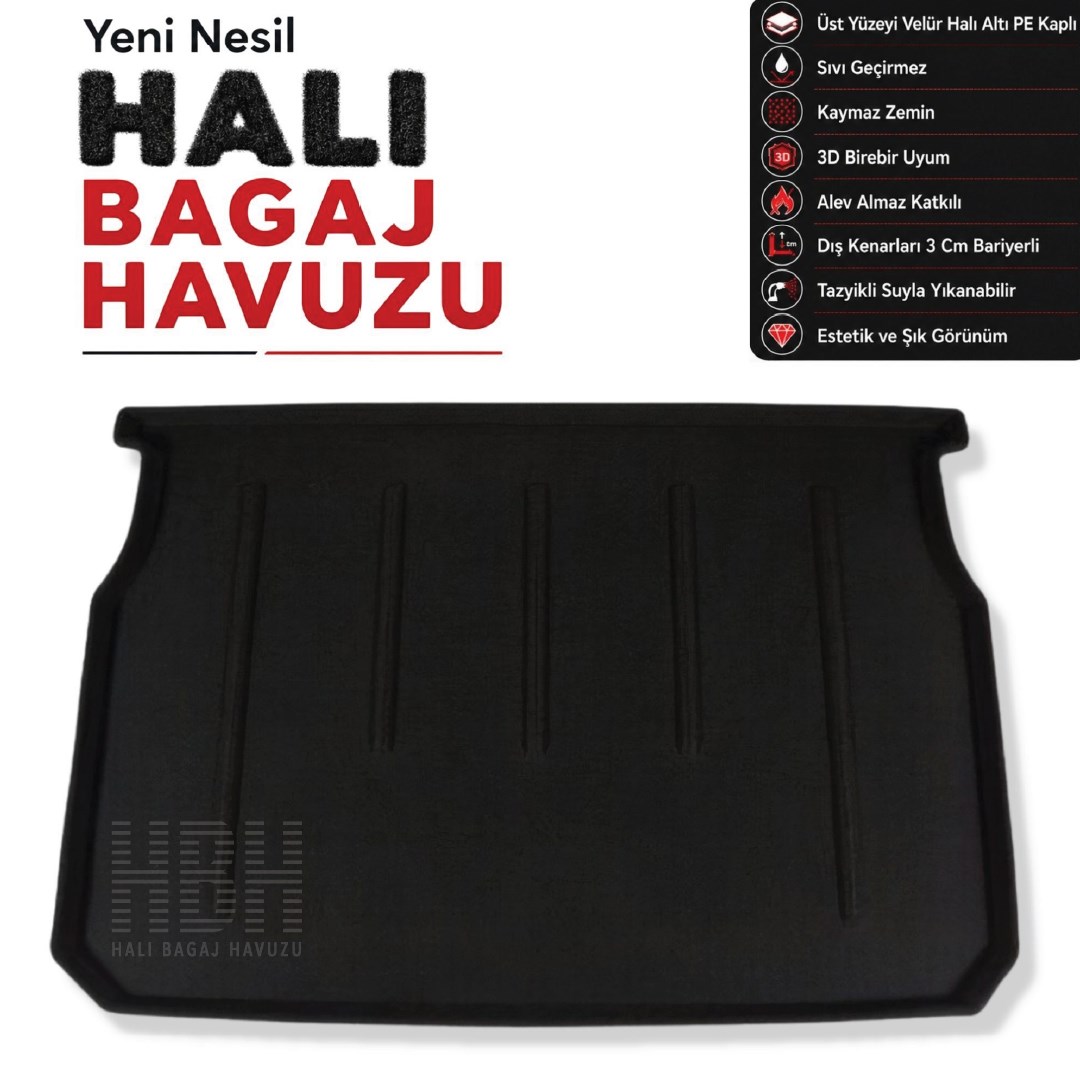 Peugeot 208 - 5 Kapı Halı Bagaj Havuzu (2012-2021 Arası)