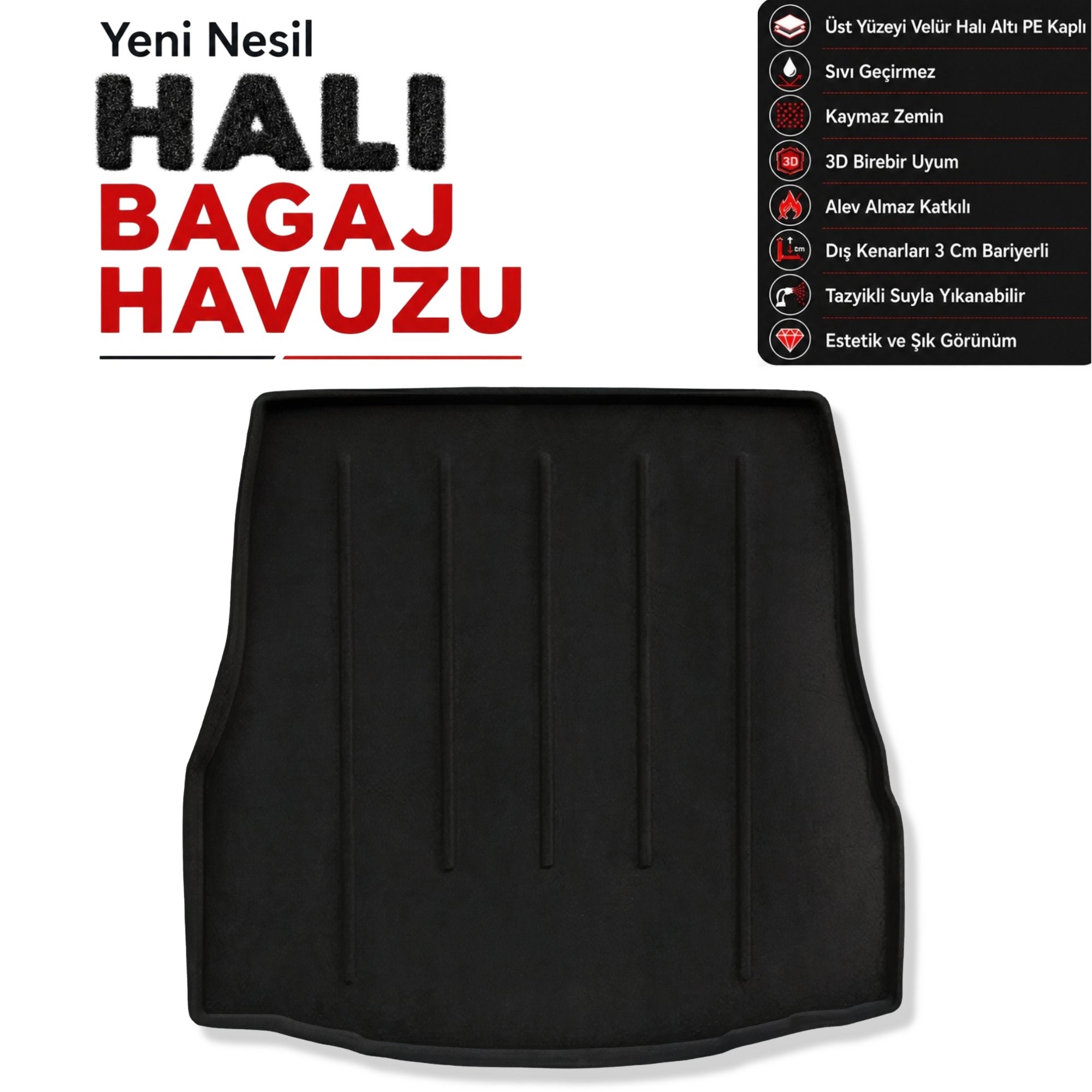 Mercedes C Coupe Halı Bagaj Havuzu (2018-2023 Arası) (C205)
