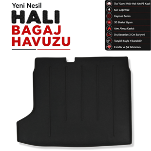 Peugeot 508 Sedan Ses Sistemli Halı Bagaj Havuzu (2011 - 2019 Arası)
