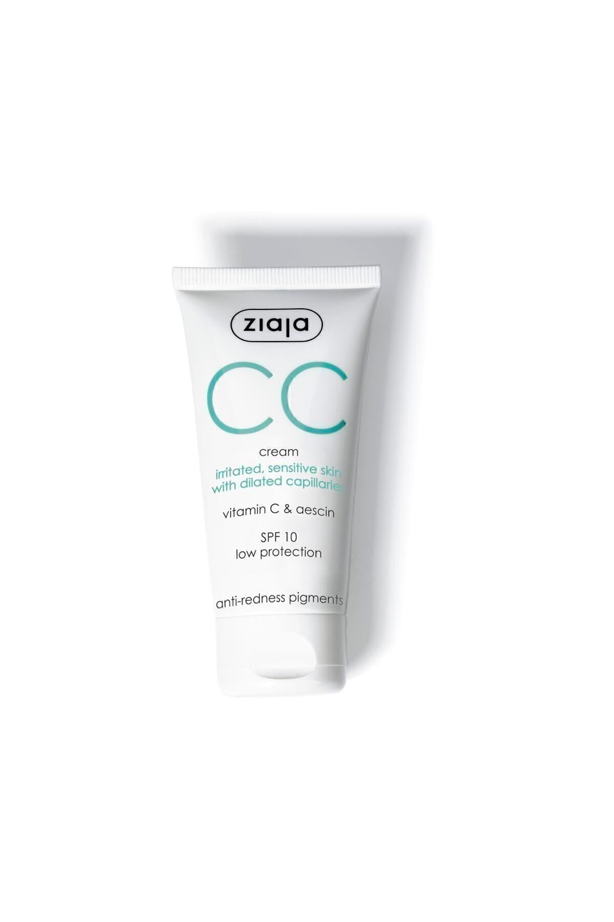 ZIAJASHOP - Ziaja - CC Krem Tahriş Olmuş, Kılcal Damarları Genişlemiş Hassas Ciltler İçin SPF10 50ml