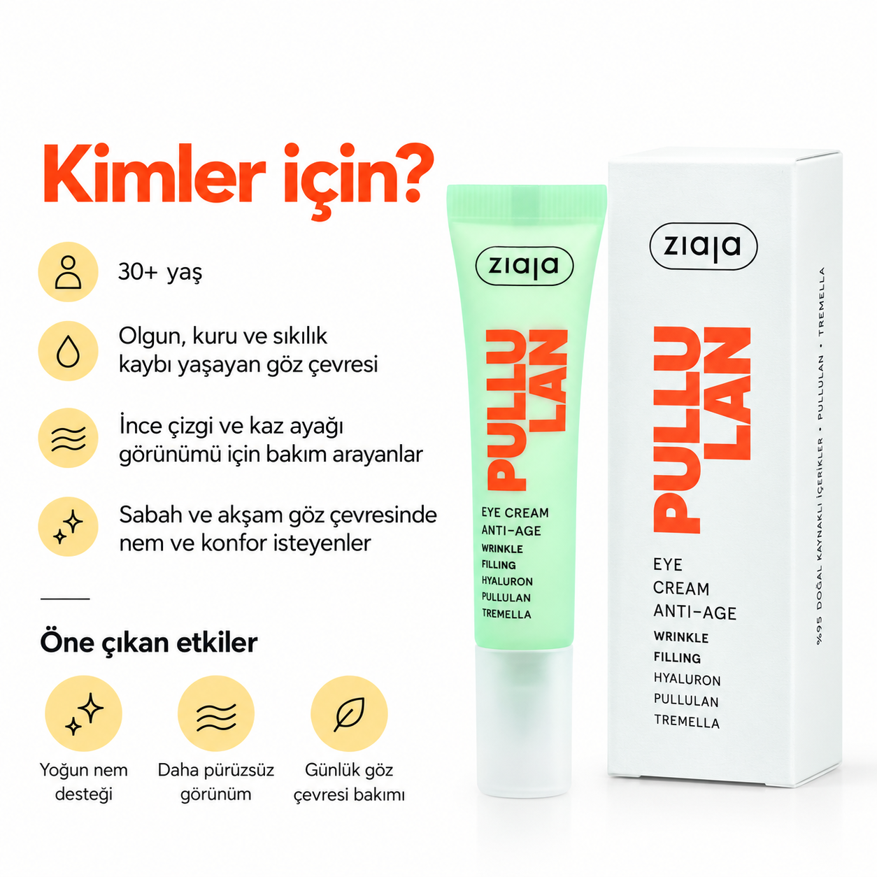 Ziaja Pullulan Yaşlanma Karşıtı Göz Kremi 15 ml