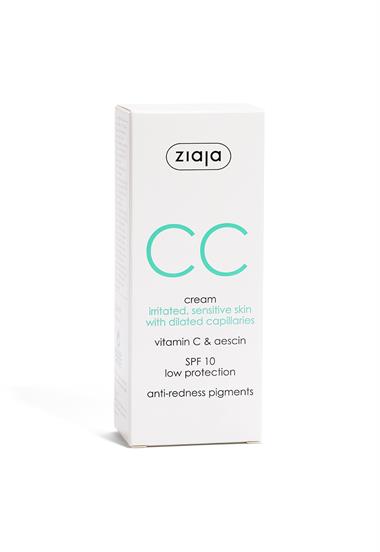 CC Krem Tahriş Olmuş, Kılcal Damarları Genişlemiş Hassas Ciltler İçin  SPF10 50ml