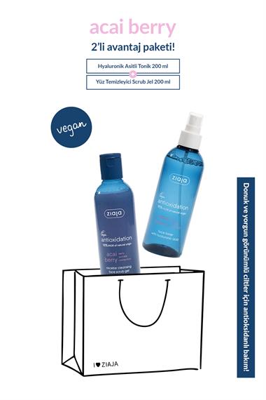 Acai Berry Hassas Donuk Ciltler için 2li Avantajlı Seti - Hyaluronik Asit Tonik 200ml + Misel Temizleme Jel 200ml