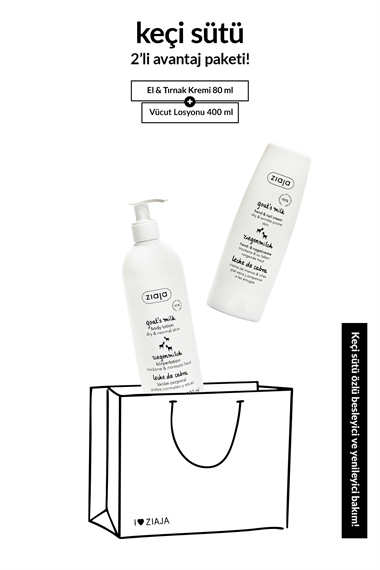 ZIAJASHOP - Ziaja - Keçi Sütü Besleyici Vücut Losyonu 400 ml + Keçi Sütü El & Tırnak Kremi 80 ml 2'li Set