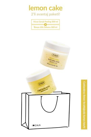 Limonlu Kek Vücut Peelingi 300 ml + Limonlu Jel Duş Sabunu 260 ml 2li Set