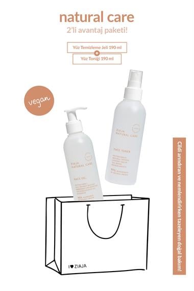 ZIAJASHOP - Ziaja - Natural Care Tonik 190ml + Temizleme Jeli 190ml 2'li Avantaj Paketi