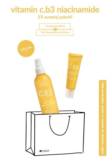 Vitamin C B3 Niacinamide Yüz Serumu 50 ml + Vitamin C.B3 Niacinamide Yüz Toniği Sprey 2li Set