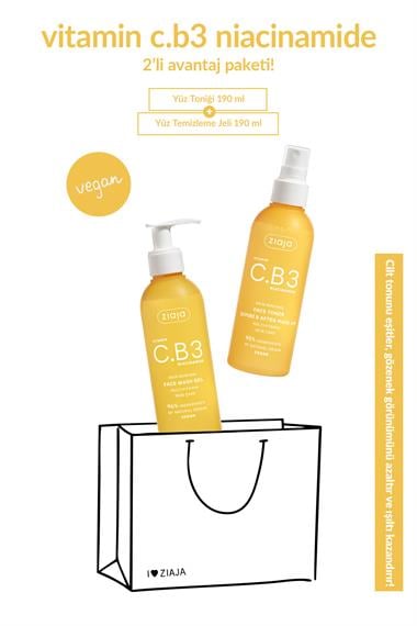ZIAJASHOP - Ziaja - Vitamin C.B3 Niacinamide Yüz Temizleme Jeli +Vitamin C.B3 Niacinamide Yüz Toniği Sprey 2'li Set