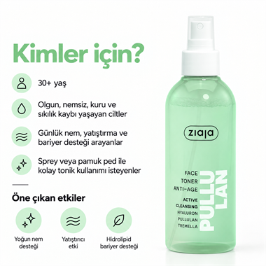 Ziaja Pullulan Yaşlanma Karşıtı Nemlendirici Yüz Toniği 200 ml