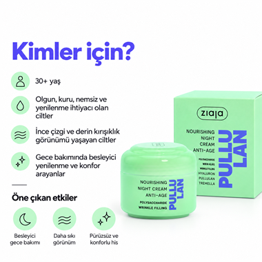 Ziaja Pullulan Yaşlanma Karşıtı Besleyici Gece Kremi 50 ml