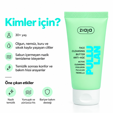 Ziaja Pullulan Yaşlanma Karşıtı Yüz Temizleme Balmı 75 ml