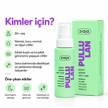Ziaja Pullulan Yaşlanma Karşıtı Gece Serumu 50 ml