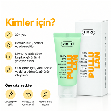 Ziaja Pullulan Yaşlanma Karşıtı Işıltı Veren Gündüz Kremi 50 ml