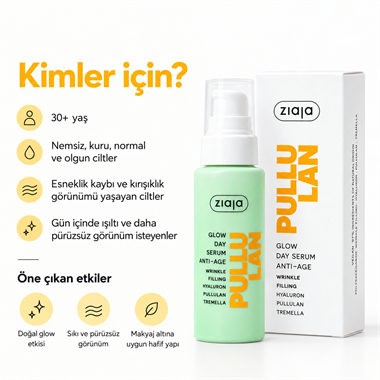 Ziaja Pullulan Yaşlanma Karşıtı Işıltı Veren Gündüz Serumu 50 ml
