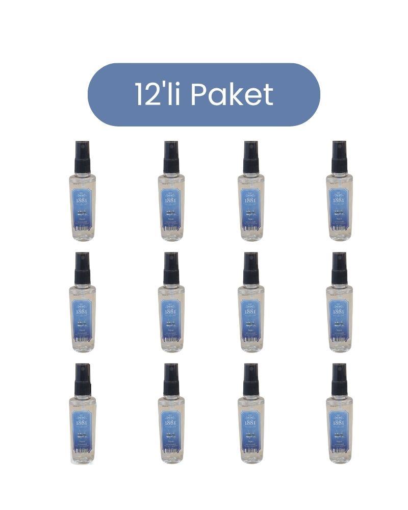1881 - 1881 Kolonya 50ml Sprey Aqua & Les Hommes-Yeni Tasarım 12'li Paket