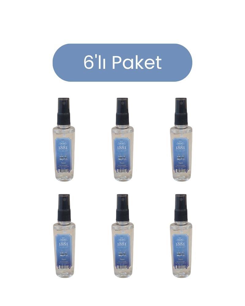 1881 - 1881 Kolonya 50ml Sprey Aqua & Les Hommes-Yeni Tasarım 6'lı Paket