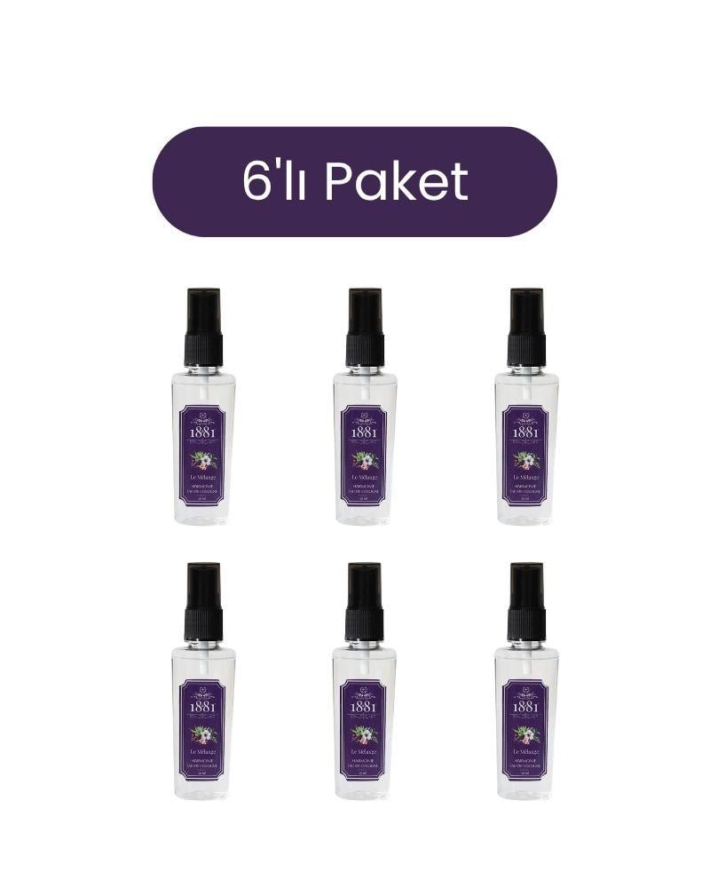 1881 - 1881 Kolonya 50ml Sprey Le Melange & Harmonie 6'lı Paket