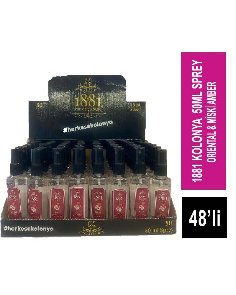 1881 - 1881 Kolonya 50ml Sprey Oriental & Miski Amber 48'li Paket