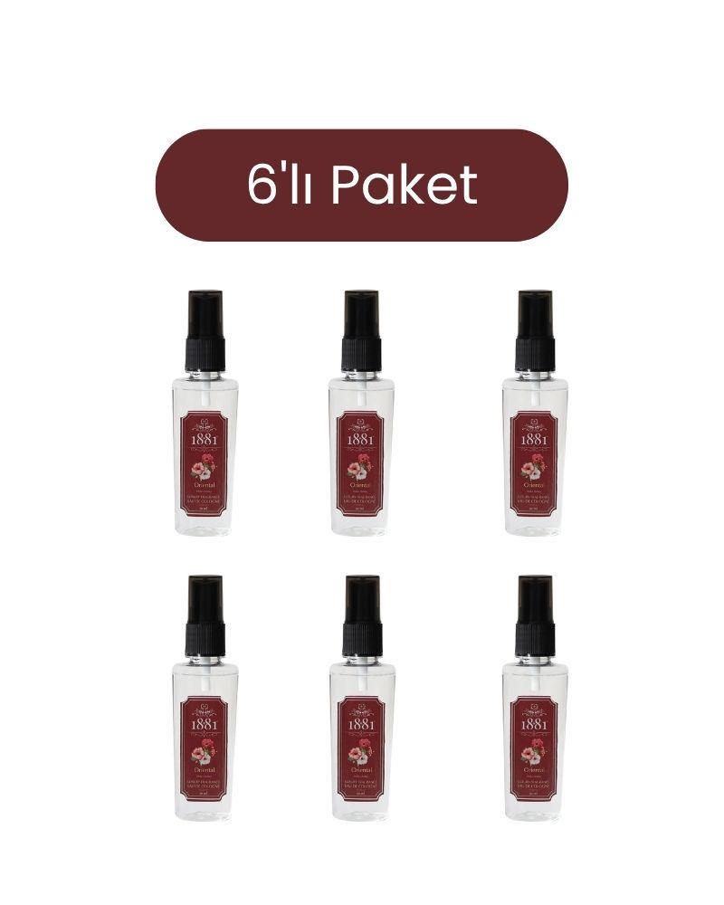 1881 - 1881 Kolonya 50ml Sprey Oriental & Miski Amber 6'lı Paket