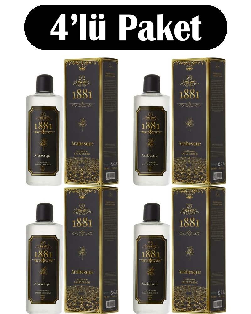 1881 - 1881 Kolonya 250ml Cam Arabesque & Les Hommes 4lü Paket