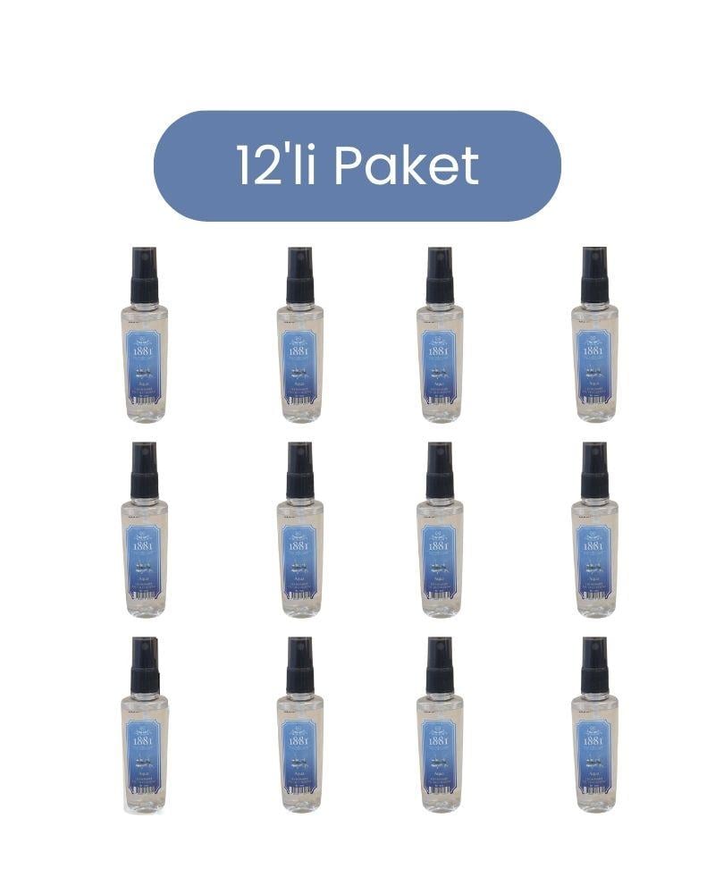 1881 - 1881 Kolonya 50ml Sprey Aqua & Les Hommes-Yeni Tasarım 12'li Paket