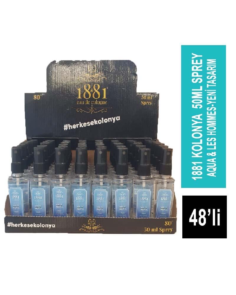 1881 - 1881 Kolonya 50ml Sprey Aqua & Les Hommes-yeni Tasarım 48'li Paket